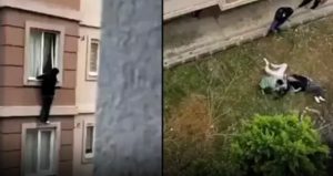 Evde ailelerine yakalanınca 4. kattan atlayan gençlerden haber var!