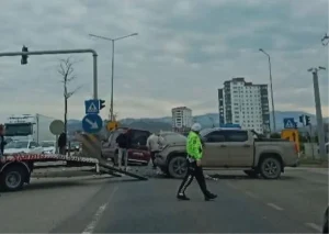 Fatsa’da Kırmızı Işık İhlali Kazası