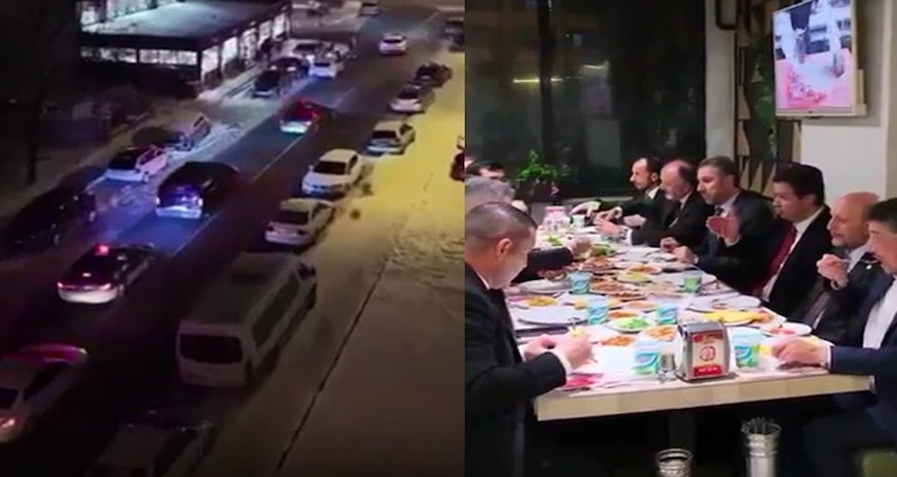 Genel Başkan çakarlı araçlarla ciğer yemeye gitti