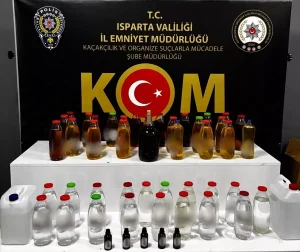 Isparta’da Kaçak İçki Operasyonu: 44 Litre Ele Geçirildi