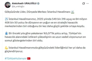 İstanbul Havalimanı’nda 2025’te 84 milyon yolcu