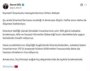 İstanbul’da Hava Sıcaklığı 4 Dereceye Düştü