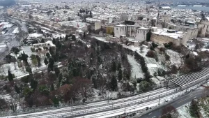 İstanbul’da Kar Yağışı Tarihi Yarımadayı Beyaza Bürüdü