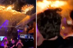 İsviçre’deki bar yangınında facia hızla gelirken, anlamayıp eğlenmeye devam etmişler