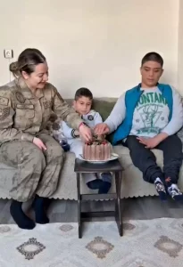 Jandarma’dan Engelli Çocuğa Doğum Günü Sürprizi