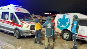 Kar nedeniyle ulaşılamayan hastaya UMKE müdahalesi