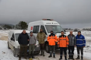 Kar Yağışıyla Mahsur Kalan Avcılar Kurtarıldı