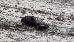 Karabük’te Takla Atan Araçta Sürücü Yaralandı