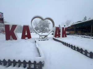 Kavak’ta Kar Yağışı Güzel Görüntüler Oluşturdu