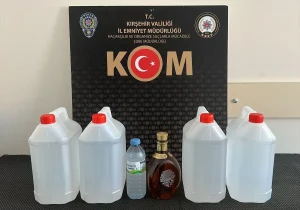 Kırşehir’de 21,5 Litre Sahte Alkol Ele Geçirildi