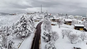 Kocaali’de Kar Manzaraları Dronla Görüntülendi