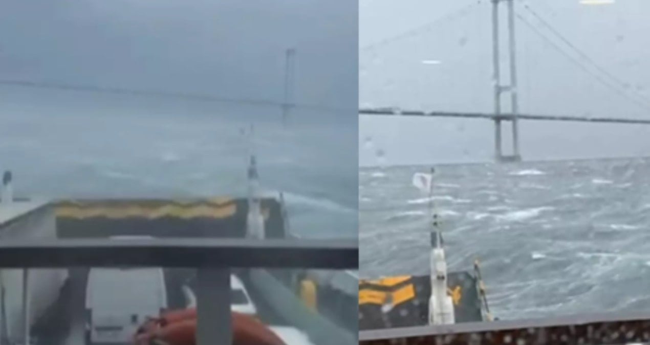Korku filmlerini aratmayan dakikalar: Yüzlerce yolcu denizin ortasında kaldı! Feribot fırtınaya yakalandı