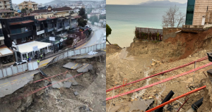 Kuşadası’nda korkutan heyelan: Önlemler alınıyor