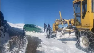 Malatya’da Kar Yağışı Mahsur Kaldırdı