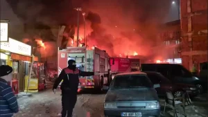 Malatya’da Konteyner Yangını