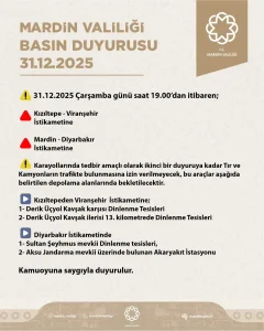 Mardin’de 2 Karayolu TIR ve Kamyon Trafiğine Kapandı