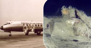 Marmara’nın derinliklerine gömülen uçağın enkazından parçalar görüntülendi