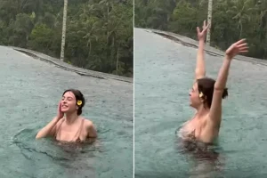 Melis Sezen, Bali yağmur altındaKİ dansıyla sosyal medyayı salladı