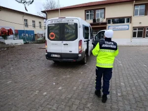 Merzifon’da Okul Servis Denetimi