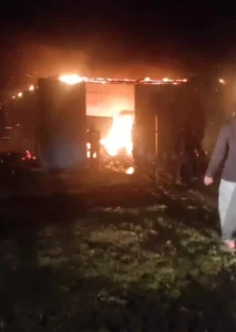 Mucur’da Yangında Tarım Aletleri Ziyan Oldu