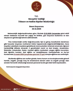 Nevşehir’de Kar Yağışı Nedeniyle Okullar Tatil