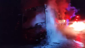 Pozantı’da Yolcu Otobüsünde Yangın