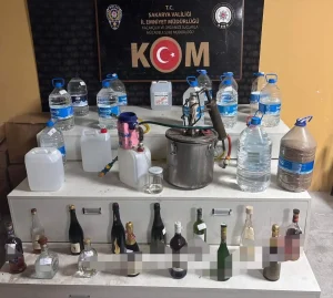 Sakarya’da Kaçak Alkol Operasyonu