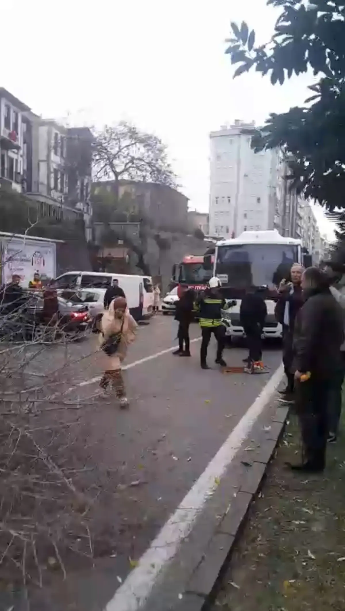 Samsun’da Fırtına Ağaçları Devrildi