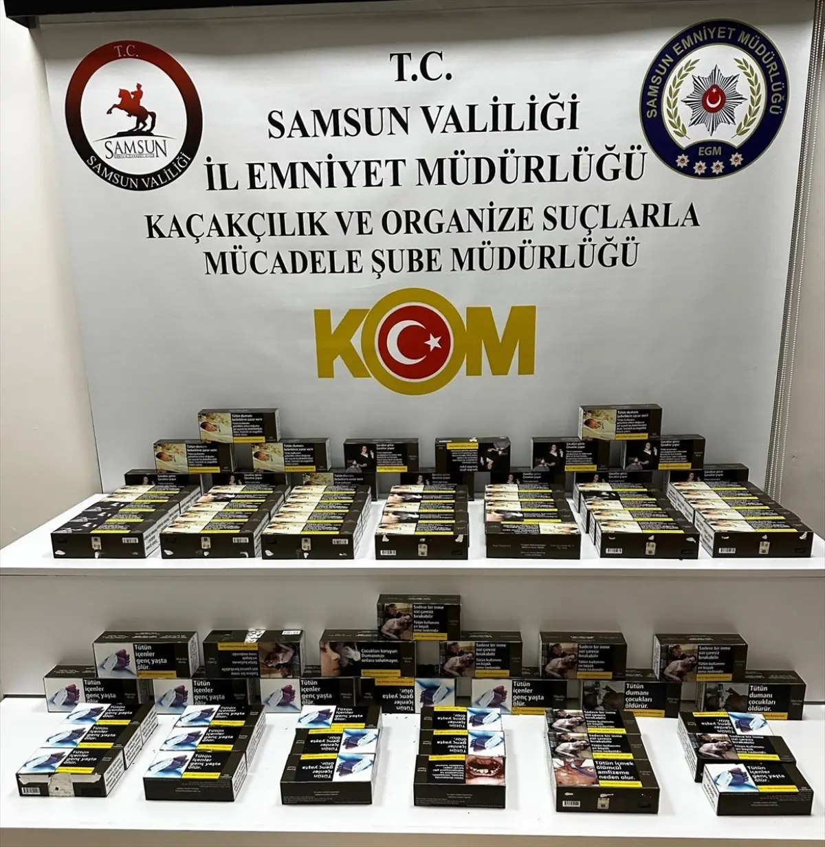 Samsun’da Kaçakçılık Operasyonu: 886 Bin Makaron Ele Geçirildi