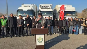 Şanlıurfa’dan Suriye’ye Yardım Tırları Gönderildi