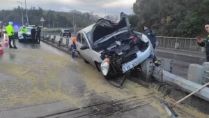 Sarıyer’de Kaza: Sürücü Hastaneye Kaldırıldı