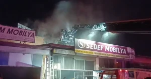 Sivas’ta Mobilya Atölyesinde Yangın