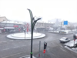 Solhan’da Kar Yağışı Etkili Oldu