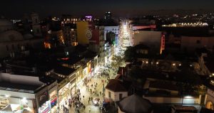 Taksim’de yılbaşı yoğunluğu havadan görüntülendi