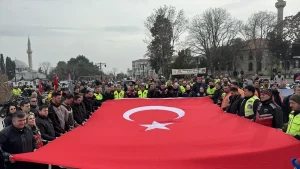 Tekirdağ’da Bayrağa Saygı Sürüşü