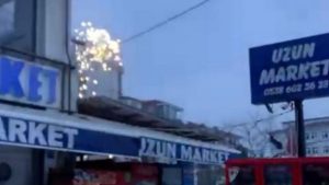 Tekirdağ’da elektrik telleri alev aldı