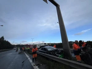 TEM Otoyolu’nda Kaza: Sürücü Yaralandı