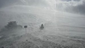 Trabzon’un yükseklerinde kar fırtınası etkili oluyor