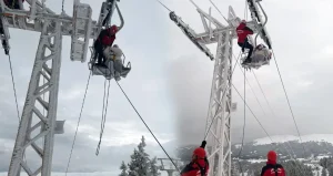 Uludağ’da korku dolu anlar: Tatilciler dondurucu soğukta mahsur kaldı