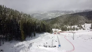 Yıldıztepe Kayak Merkezi Karla Buluştu