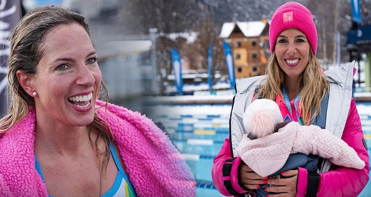 5 ay önce anne oldu: Buzlu sudan 2 altın madalya ile çıktı!