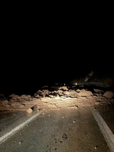 Bolu-Seben Yolu Heyelan Nedeniyle Kapandı