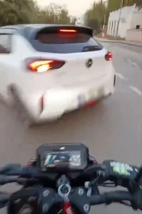 Bursa’da Motosiklet Kazası Kask Kamerasında