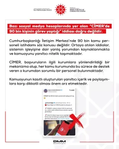 CİMER’de 90 Bin Personel İddiası Asılsız