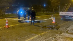 Diyarbakır-Silvan Yolunda Çökme