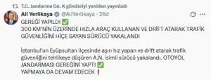 Drift Atan Sürücü Yakalandı