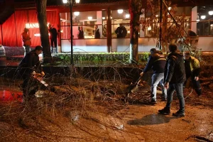 Edirne’de Fırtına Ağaçları Devrildi