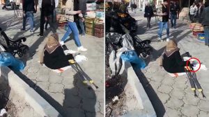 Görenleri hayrete düşüren olay: POS cihazlı dilenci