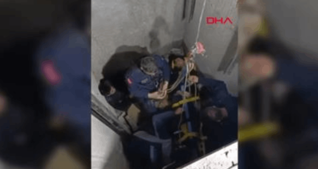 İnşatta feci kaza: 2 işçi havalandırma boşluğuna düştü!