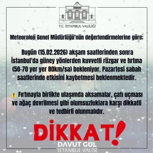 İstanbul’da Fırtına Uyarısı